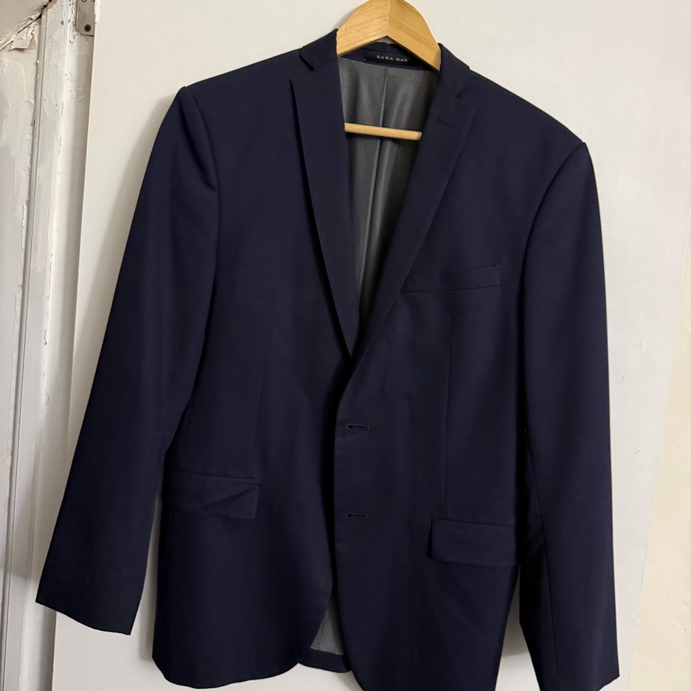 Zara Mens Midnight Blue Blazer